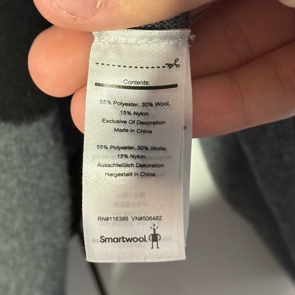 Smartwool Edgewood Wrap Sweater Black Gray Colorblock Soft Knit Size Small - Picture 4 of 10